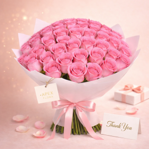 Blush Pink Rose Bouquet (100 Roses)